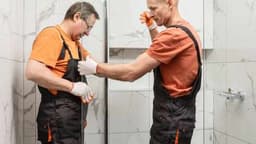 Installation of a shower