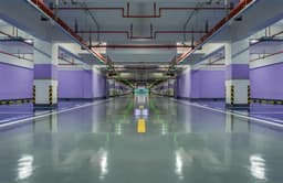 Cleaning of parking lots, garages, sheds and industrial premises