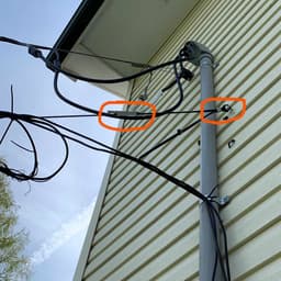 Replacement of power cables to a residence
