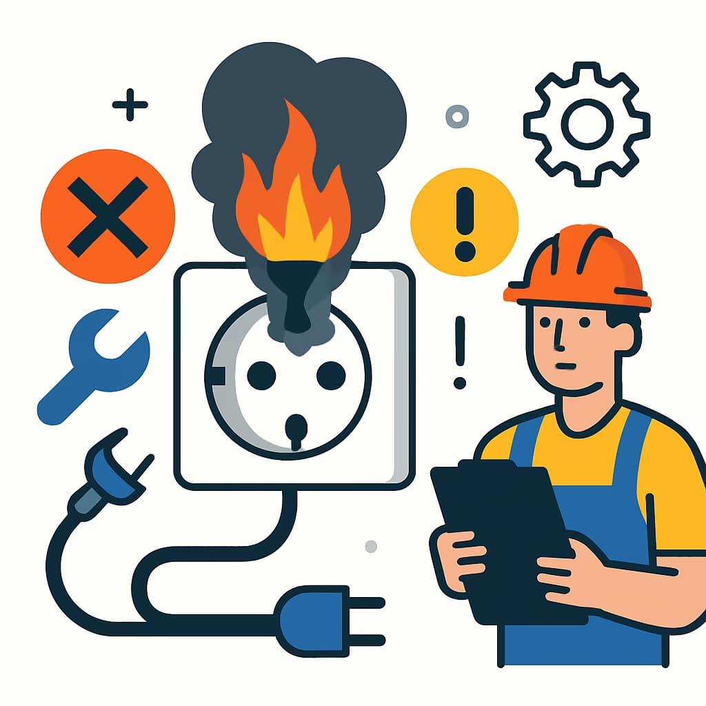 Какво да правиш при изгорял контакт – и кога да извикаш електротехник